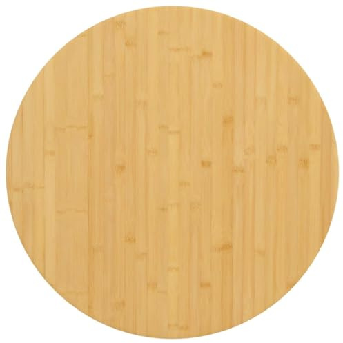 Foknhdi Plateau de table rond en bambou de 70 cm, 2,5 cm d'épaisseur, pour table à manger, table de balcon ou table de bar, design moderne peu encombrant pour cuisine, salle à manger et café