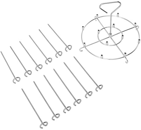 Semme Support à Brochettes Vertical en Acier Inoxydable pour Friteuse de 6 Litres - Support à Brochettes pour Barbecue et Accessoires pour Griller