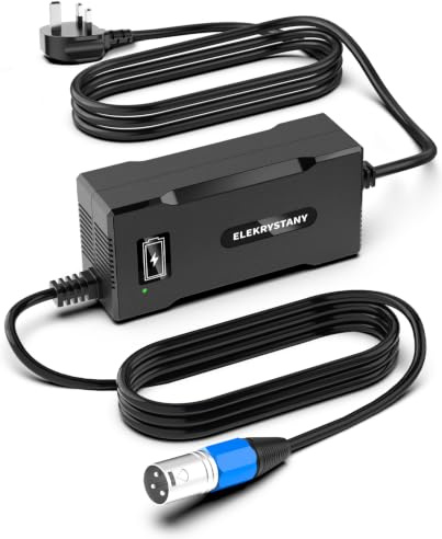 24V 5A Lithium Battery Charger for Electric Wheelchairs, 3-Pin XLR, Compatible with Pride Jazzy 614/1103 Ultra/Select 6, Go-Go ES2, Drive Medical, Rascal, Lakematic, Shoprider, Golden Tech Scooters
