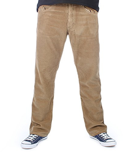 Lois Jeans Men's New Dallas Jumbo Cord Jeans, Dark Sand, 33W x 30L