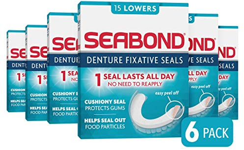 Seabond Denture Fixative Seals - Original - 15 Lowers - Pack of 6