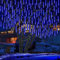 EOANT Meteor Schauer Regenlicht, Solar 360LED im Freien Weihnachten Regenlicht Schneeflocke Eis String Licht 10 Rohre 30cm Weihnachtsgarten Hochzeitsfeier Baum Balkondekoration (Blau)