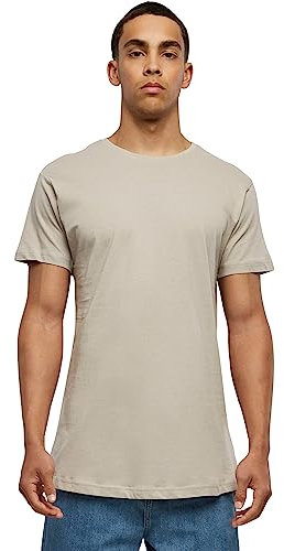 Urban Classics Herren Geformtes langes T-Shirt, Cloud, S