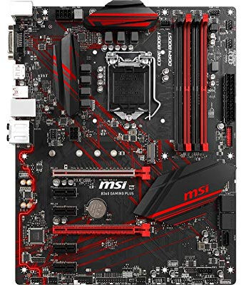 MSI B360 GAMING PLUS Motherboard ATX, LGA1151, DDR4, LAN, USB 3.1 Gen2, Type-C, M.2, RGB Mystic Light, DVI-D, Display Port, Intel 8th and 9th Gen