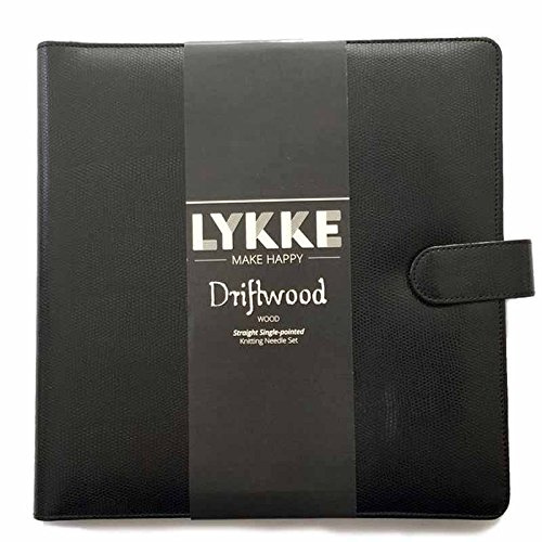 Lykke Geschenk Set mit geraden Stricknadeln in 25cm oder 35cm Länge (35cm/14 - schwarz)