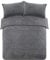 Brentfords Charcoal Grey King Size Duvet Cover Sets, Fleece Christmas Bedding King Bed Teddy Fleece Duvet Set King Size with Pillowcases Ultra Soft Fluffy Warm Thermal Bedding