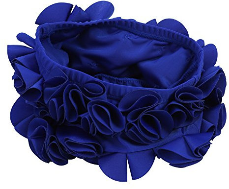 Keenso Fleur Bonnet De Bain Femmes Enfants Retro Floral Mode Élastique Cheveux Longs Nager Bain(Bleu Royal)-Bonnet Rose