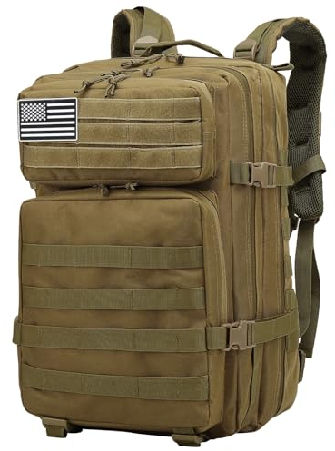 Delgeo 45L Taktischer Rucksack, Trekking Military Molle Rucksack Outdoor Wandern Camping Trekking Jagd Reisen für Damen Herren