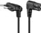 CABLEPELADO Netzkabel IEC-320, abgewinkelt, C7, Querschnitt 0,75 mm², kompatibel mit Samsung, Philips, LG Sony Sharp Panasonic LED TV Sky TV, Sky TV, Sky High Tech TV PS4, Schwarz, 1 Meter