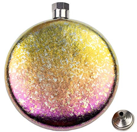 Flasque ultralégère en titane, 180 ml, pour l'escalade, le camping, le barbecue, le bar, les fêtes, les meilleurs cadeaux personnalisés pour les anniversaires (rose doré)