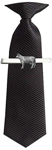 Hand Creations Krawattennadel R163, Motiv Kuh, englisches Zinn