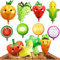 12PCS Fruit Vegetable Foil Helium Mylar Balloons, Multiple Styles Colorful Party Decoration Supplies for Birthday Wedding Christmas Baby shower Kids Gift