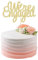 Gyufise 1 Pack Gold We're Engaged Cake Topper Glitter Bridal Shower Cake Pick Decorations for Wedding Engagement Theme Party Decorations