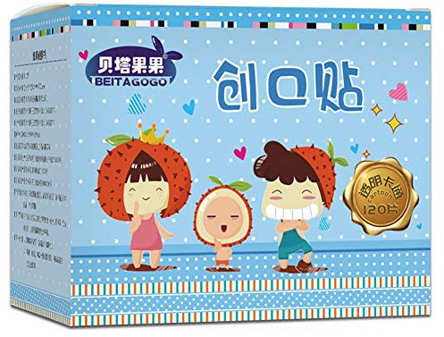 120Pcs Cartoon Bandages Childrens Plasters Bandages self-Adhesive, Waterproof Breathable Wound Plaster First Aid Hemostasis Band Aid Stickers for Children Kids