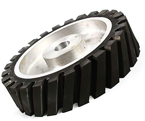 Bandschleifer Gummirad 200 mm Wellenschliff Gummi Kontaktrad Dicke: 50 mm