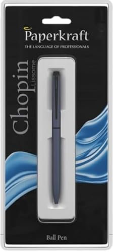 Paperkraft Chopin Lissome 04030333 Kugelschreiber, elegantes und klassisches mattschwarzes Finish, Premium-Geschenkprodukte, Ganzmetallkörper, ideal für Profis, offizielle Meeting-Essentials (1 Stück)