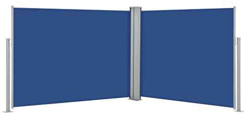 RONGQI Ausziehbare Seitenmarkise, Sichtschutz Terrasse, Windschutz Terrasse, Terrassen-sichtschutz, Trennwand Balkon, Markise Seitenwand, Blau 140 x 1000 cm