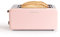 CREATE/TOAST RETRO XL/Toaster Pastellrosa / 6 Leistungsstufen, Krümelschublade, Thermostat, Auftauen, Aufwärmen, 2 breite Scheibenschlitze, 1500W
