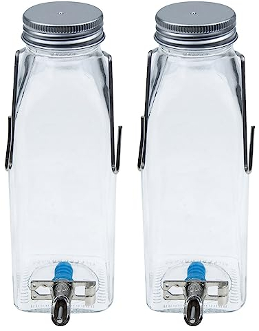 iplusmile Glass Rabbit Water Bottle no Drip for Cage no Leak Rat Small Animal Dog Hamster Water Bottle Water Bottle Attaches to Cage Bunny Water Dispenser Carafes