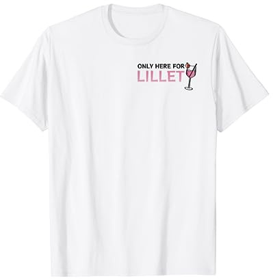Lillet Wildberry Fan Sommer Cocktail Party Offizielles Trinken T-Shirt in Weiß für Jungen und Mädchen, Unisex, Kurzarm, T-Shirt, Klein, Crew-Ausschnitt, Gerade, Rosa