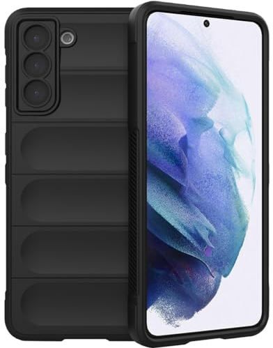 Voyahülle für Samsung Galaxy S21 Hülle, Handyhülle für Samsung Galaxy S21, Silk-Touch Sanfte rutschfeste Cover, Schwarz