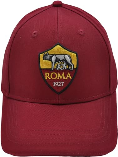 AS Roma Unisex Rom Baseballkappe, rot, One Size