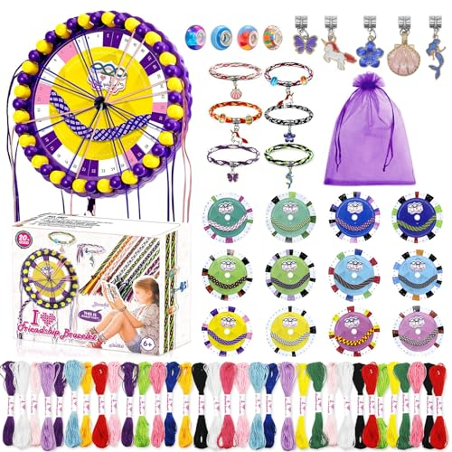 ANKS Freundschaftsbänder Bastelset für Mädchen, Freundschaft Armbänder Basteln Flechtset Knüpfset, Kinder 6 7 8 9 10 11 12 Jahre Geburtstagsgeschenk für Kinder Alter 6-12 DIY Bastelspielzeug