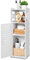 VOGGV Badezimmerschrank, Badschrank, freistehend, Badezimmer Regal 1 Türen und Regale, für Zuhause, Küche, Wohnzimmer und Flur, 22 x 20 x 75 cm, Weiß (B1)
