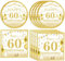 40PCS White Gold 60th Anniversary Decorations - Tableware Set with Plates & Napkins for 60th Birthday Party Supplies