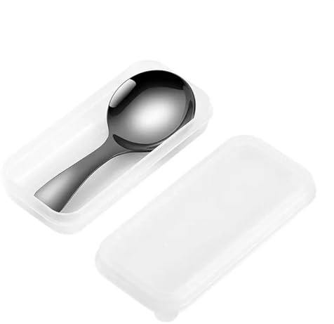 Cucchiaio da tavola Cucchiaio corto Mestolo da zuppa in acciaio inossidabile Mestolo da zuppa per uso domestico Cucchiaino da tè rotondo piccolo Cucchiaio di riso per bambini Cucchiaio da gelato Cucch