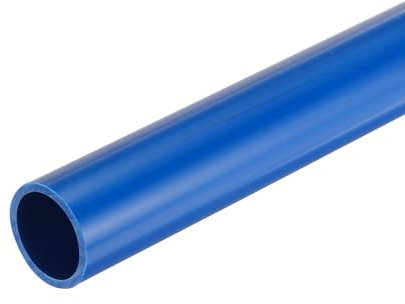 sourcing map 1 Inch PVC Rigid Tube Round Pipe 21mm ID 25mm OD 650mm Blue High Impact for Water Pipe,Crafts,Cable Sleeve
