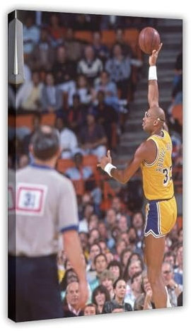 Basketball-Legende KAREEM ABDUL JABBAR Glänzende Leinwand Poster Wandkunst Dekor Druck Bild Gemälde für Wohnzimmer Schlafzimmer Dekoration 40 x 60 cm