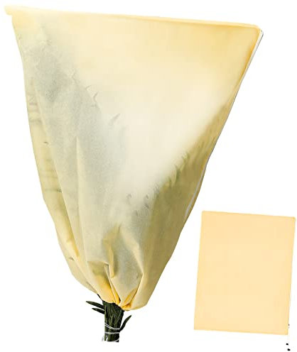 CAXUSD Pflanzen Winterschutz Draußen Pflanzenschutz Mit Reißverschluss Und Kordelzug Vliesstoff Pflanzenschutz Für Topfpflanzen Im Winter