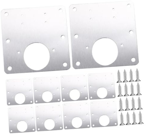 FUNOMOCYA 16st Scharnier Reparaturplatte Schrank Scharnierplatte Für Küchenschränke Reparatursatz Für Türscharniere Scharnier Reparatursatz Türscharnierplatte Rostfreier Stahl