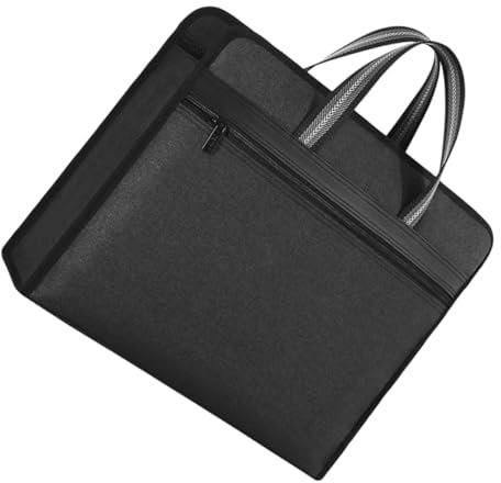 Operitacx Elegante Schwarze Dokumententasche Multifunktionaler Akten-Organizer Reisefreundliches Design für Die Businesstasche Von Damen
