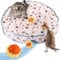 QCXWCJWD Cat Interactive Toys Ball for Indoor, Cat Play Mat with Fast Rolling Ball, Hide and Seek Mouse Catching Game, Stimulates Hunting Instincts Automatic Cat Ball Toy for Cat Indoor Exercise