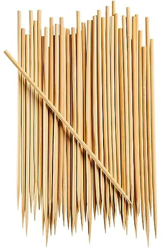 6” Sticks Kabob Skewers For Grilling BBQ Skewer Sticks 100 Pack Baked Potato Nails (A, One Size)