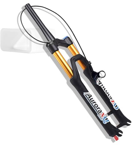 AuroraXQ Mountainbike Luftgabel 26 27.5 29 Federweg 140mm, Gerade/konisch 1-1/8 Fahrrad Federgabel Scheibenbremse QR 9mm für MTB/XC/AM(Tapered Remote Lock,29 Zoll)