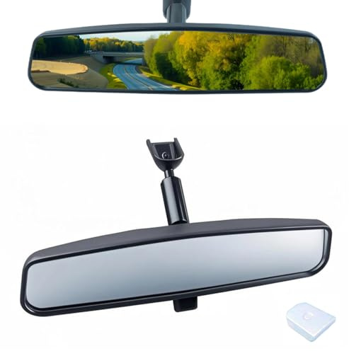 Gopupu 10.5 Interior Rear View Mirror, Universal Rearview Mirror Compatible with Toyota Chevrolet Ford Nissan Honda Civic Accord Jeep Subaru Hyundai Kia Mazda Buick and More Car Rear View Mirrors