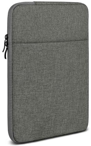 moex Tablet Hülle für Volla Tablet Tasche mit Reißverschluss und Fach für Zubehör, Nylon Stoff Sleeve weich Gepolstert, Schutzhülle Minimalistisch Dash Case, Dunkelgrau