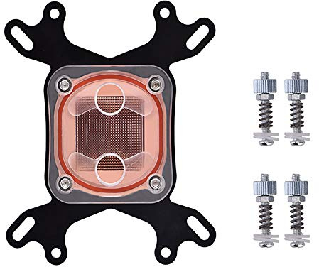 CPU Water Cooling Block High Performance Copper Base Liquid Cooler for Computers Universal for 775 1150 1155 1156 1366 AM2 AM3 AM3+ Metal Red Copper Plexiglass 50mm