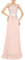 emmarcon Abito da Cerimonia Donna in Chiffon Damigella Vestito Lungo Elegante da Festa Party (44, Rosa)