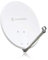 Cahors Parabole Satellite Acier Blanche 65cm avec Support LNB idéal Astra Hotbird Eutelsat