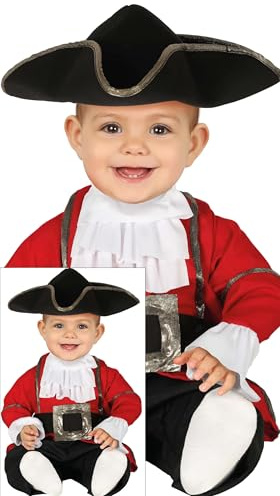 FIESTAS GUIRCA | Pirate Baby Fancy Dress Costume - Belt, Hat and Jumpsuit - Corsair Costumes for Halloween, Carnival and Fancy Dress Parties - Ideal for Baby Boys