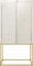 Kare Design Luxury Champagne, edler Barschrank in verspiegelter Optik und eckigem Gestell aus Stahl Messing beschichtet (H/B/T) 181 x 89 x 47 cm, Silber, Beige, One Size