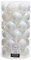 Set di palline di Natale in plastica, 6 cm x 37 pezzi, infrangibili, colore bianco iridescente