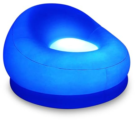 Air Candy Inflatable LED Chair with Remote – Color Changing Light-Up Lounge Chair for Indoor & Outdoor Use, Waterproof Floating Chair for Pool, Patio, Dorm & Party, Supports Up to 250 lbs