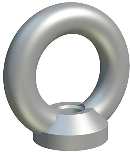 M10 Augenmuttern heben, Befestigungselemente, Ringförmige weibliche Hebemutter, Augenmutter aus verzinktem Stahls, Hakenmuttern mit geschlungenem Kopf für 10mm Bolzen/Schraube DIN 582 (2 Pack)