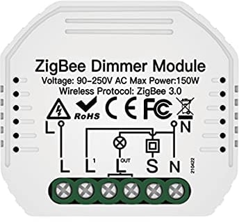 ZigBee Dimmer 220V, Led Triac Dimmer ZigBee, Function Also With Button N.O. Memory and Timer, App TUYA, Compatible With Alexa Google Home