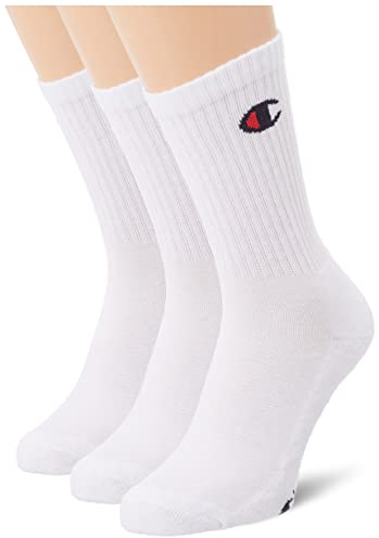 Champion Unisex Core 3PP Crew Füßlinge, Weiß, 35-38 (3er Pack)